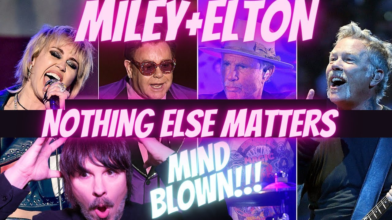 PRO SINGER'S first REACTION to MILEY CYRUS - NOTHING ELSE MATTERS ft. ELTON JOHN, CHAD SMITH