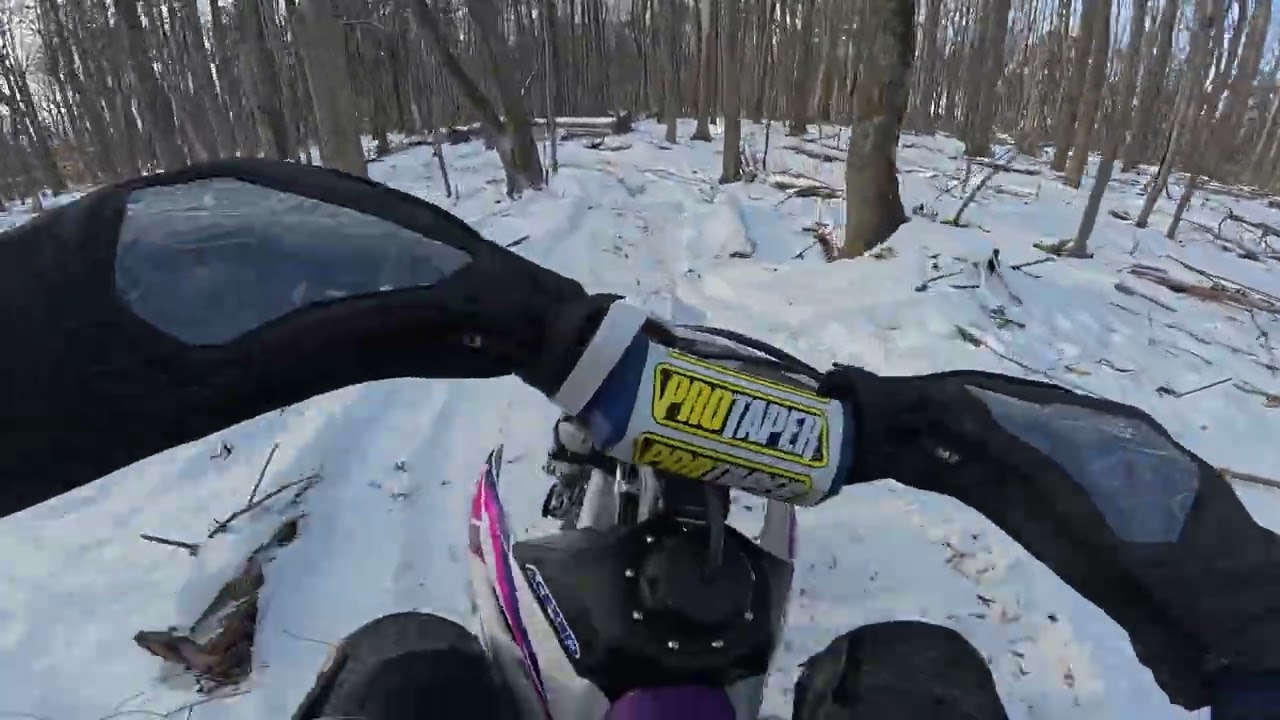 frozen winter enduro ride