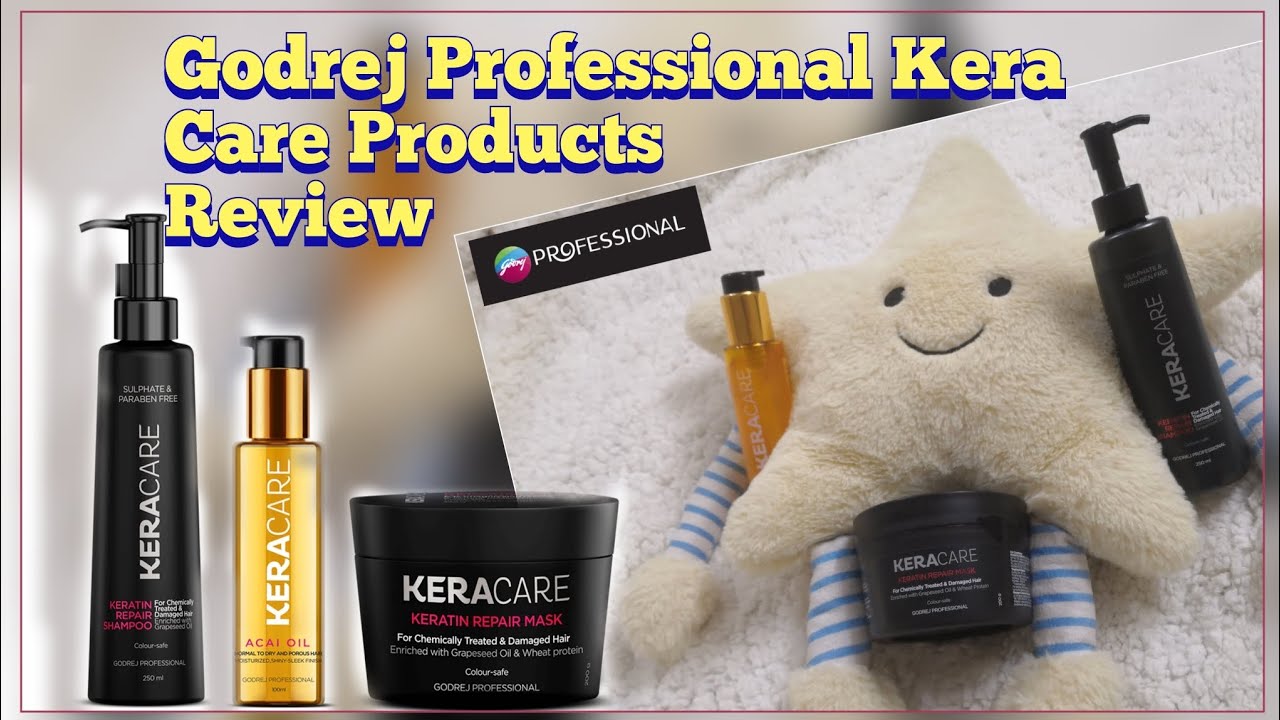Godrej Professional Keracare Shampoo, Hair Mask and Acai Oil Review / Keratin Treated Hair Products.