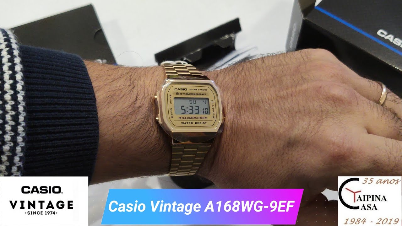 Casio Vintage A168WG-9EF - Retro Digital Watch