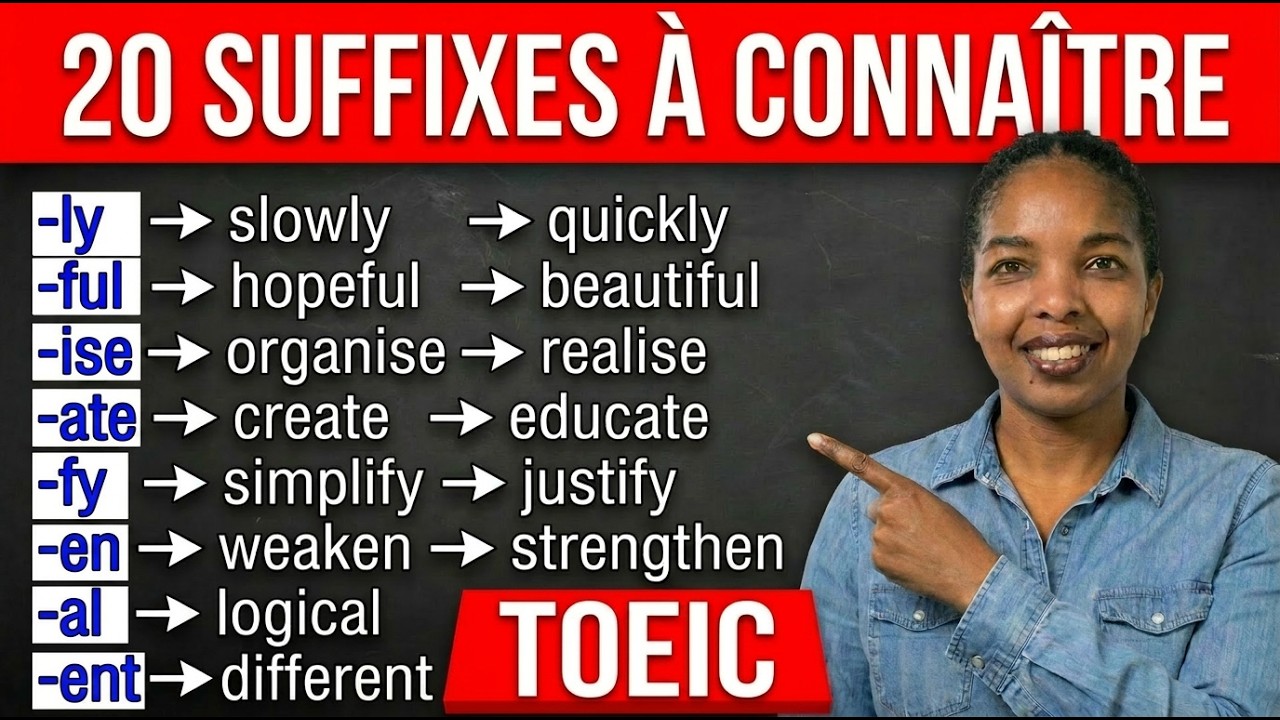 On révise la grammaire anglaise: les suffixes