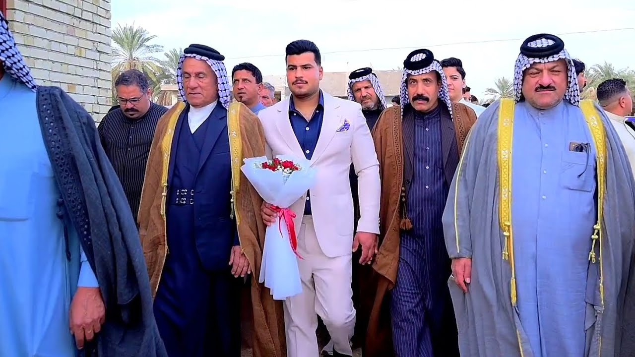 عقد قران كرار الكعبي مشية بطراز مختلف جدا الف مبروك 