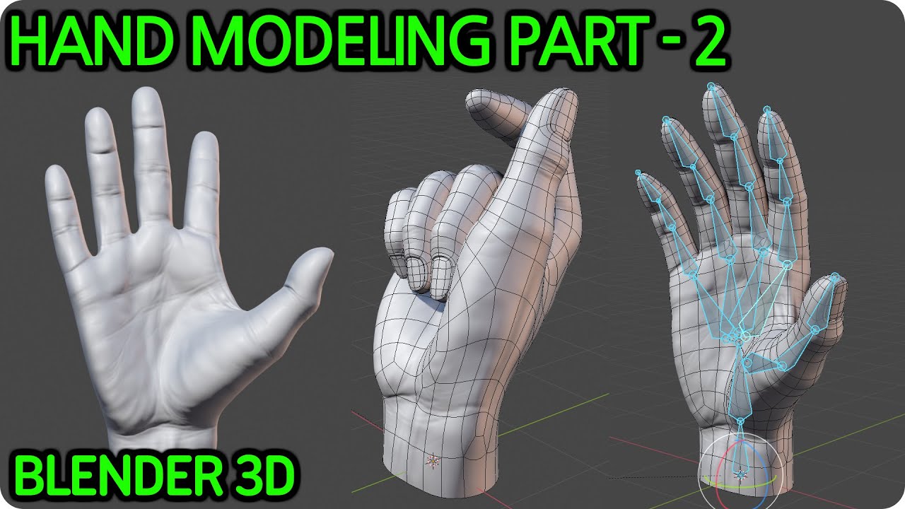 Hand Sculpting Retopology With Blender 3D PART - 2  -Retopology