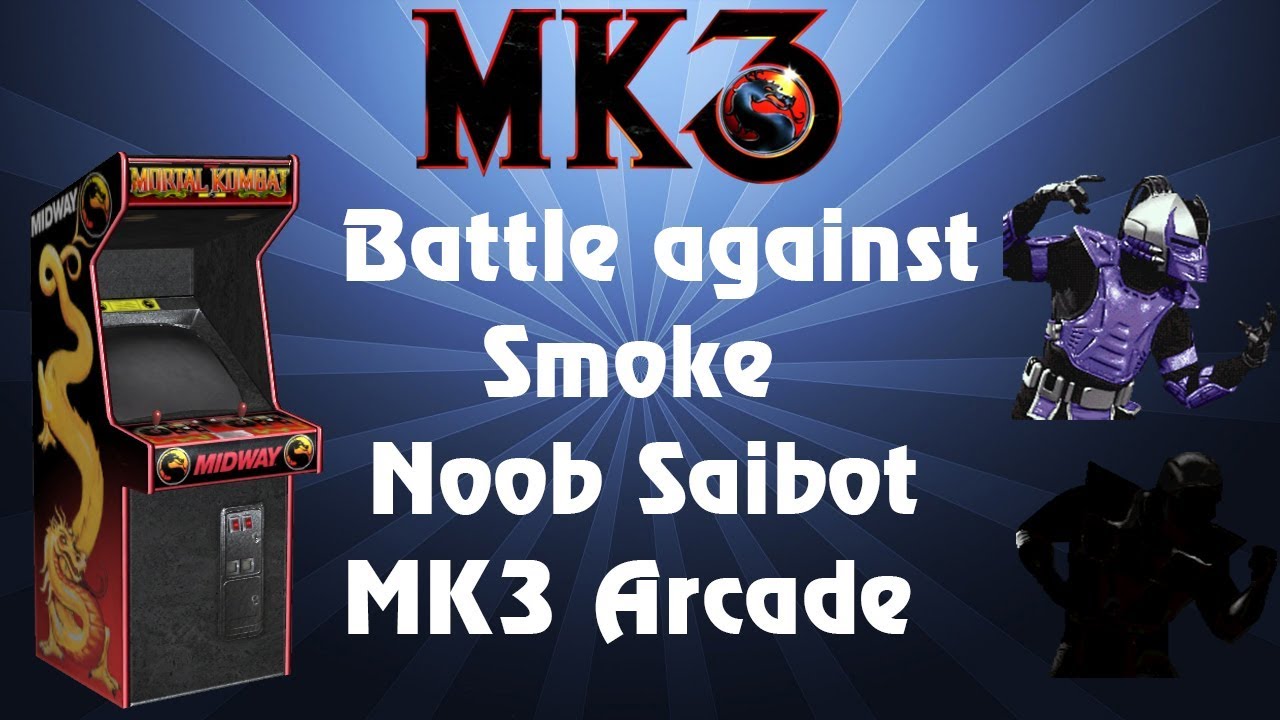 Battle against Secret Characters Smoke and Noob Saibot MK3 Arcade version | MAME