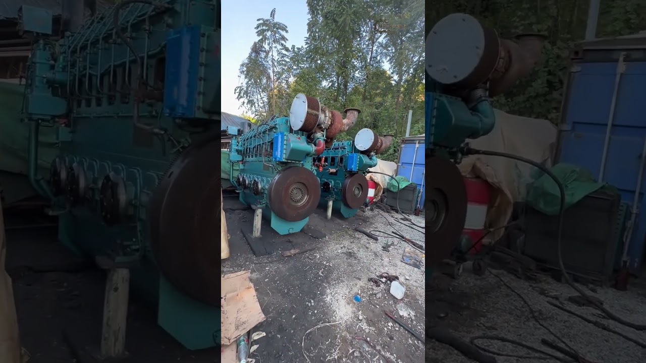 Listen to This 1300HP Inline-8 Diesel Engine Start! 