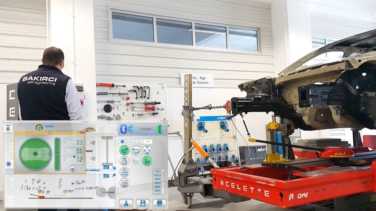 Celette Naja 3D Bilgisayarlı Ölçüm Sistemi ile Skoda Superb 3. Generation (NP)  Şasi Onarımı