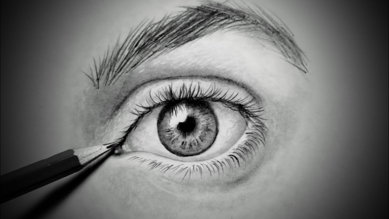 Realistic Eye Drawing Timelapse | 1 Hour in 10 Minutes