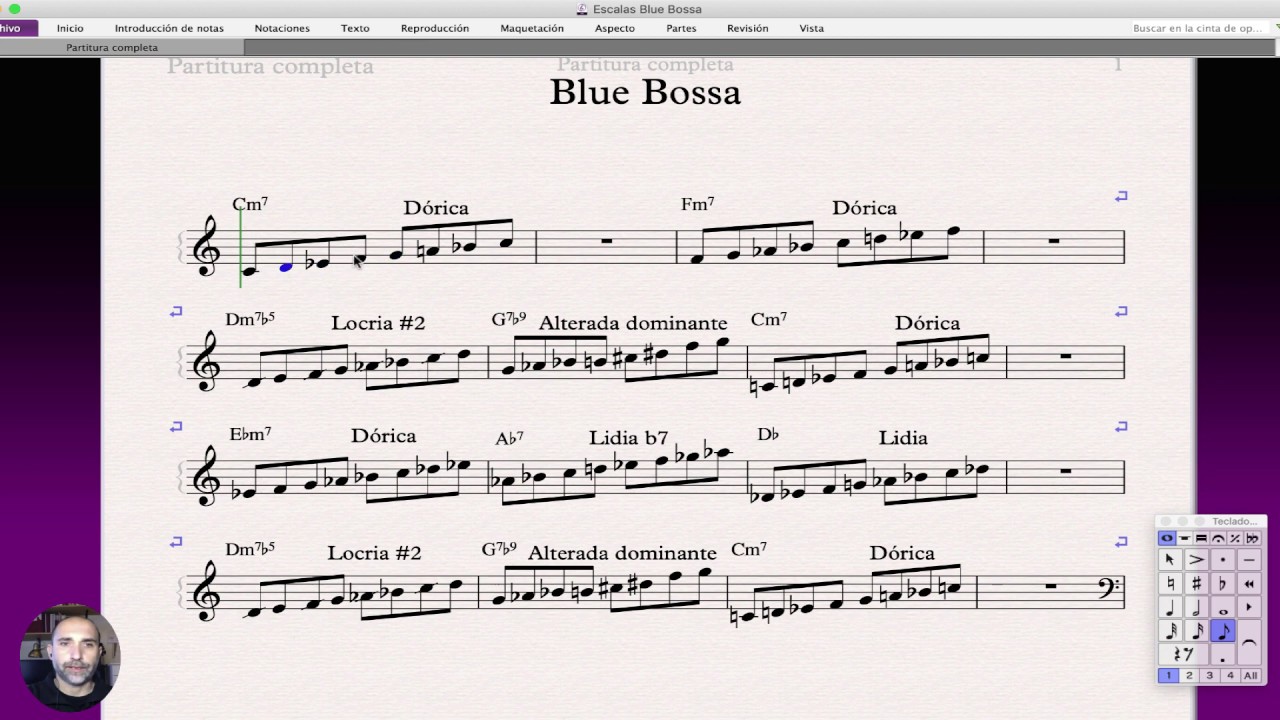 Blue bossa, escalas y solo
