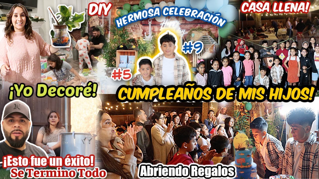 SE LLEGO EL DÍA‼️ 🎉Celebramos el CUMPLEAÑOS DE MIS DOS HIJOS!🪅+ TUVIMOS CASA LLENA😱|Abriendo Regalos