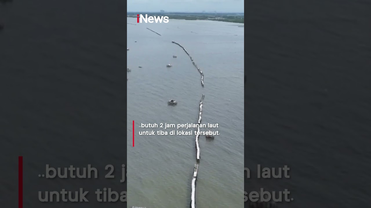 Penampakan Pagar Laut Misterius Sepanjang 30,16 Km di Tangerang