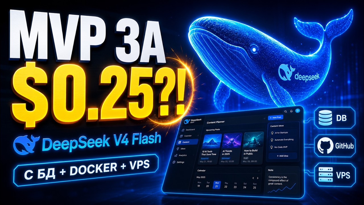 DeepSeek V4 Flash сделал MVP за $0.25. Это вообще законно?