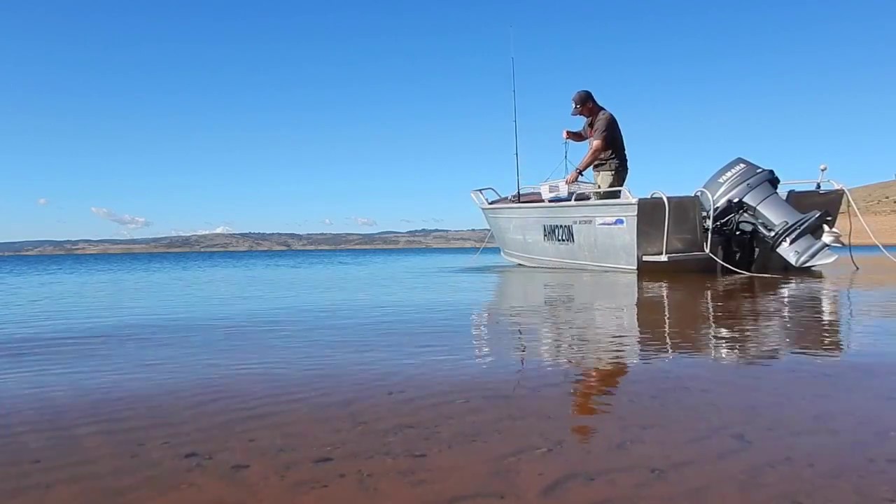 Trout and Yabbie fishing,  Lake Eucumbene, N.S.W. Australia