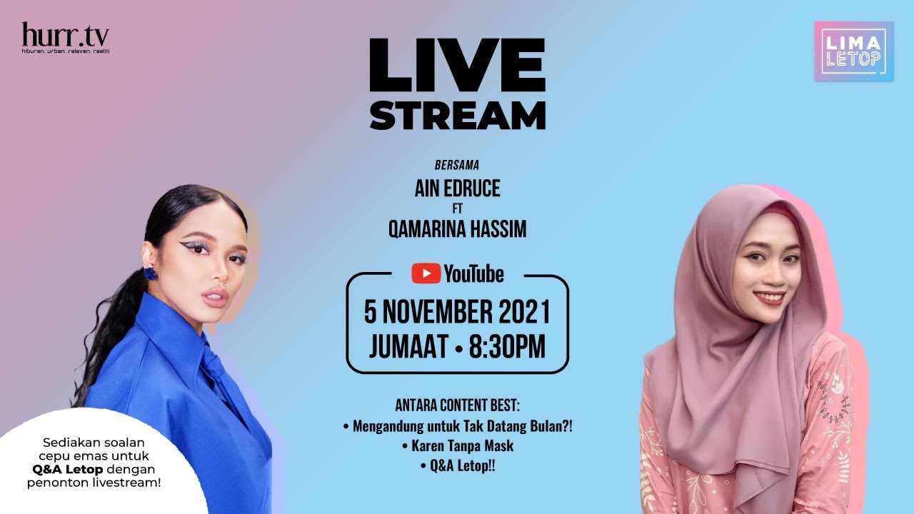 LIVE NOW! Kisah Paranormal di LimaLeTop!?? Ain Edruce Ft. Qamarina Hassim | LimaLeTop!