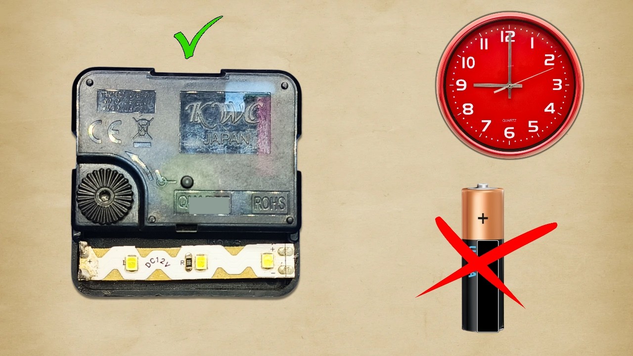 Lifetime Battery For Wall Clock | Battery Less Wall Clock | 3.7v To 1.5v Converter
