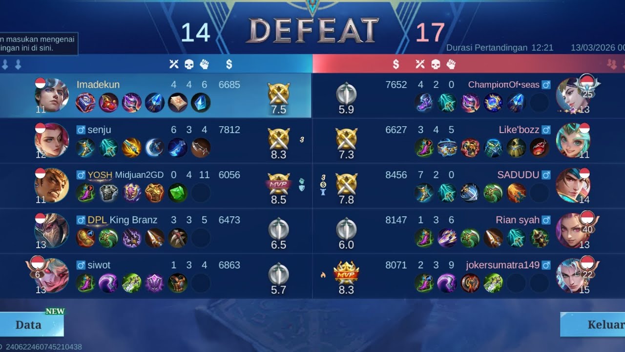 GAME PERTAMA DIRATAIN SAMA ZILONG MUSUH 😢... HYPER SAMA EXP 👎🏻👎🏻 | Mobile Legends: Bang Bang #1