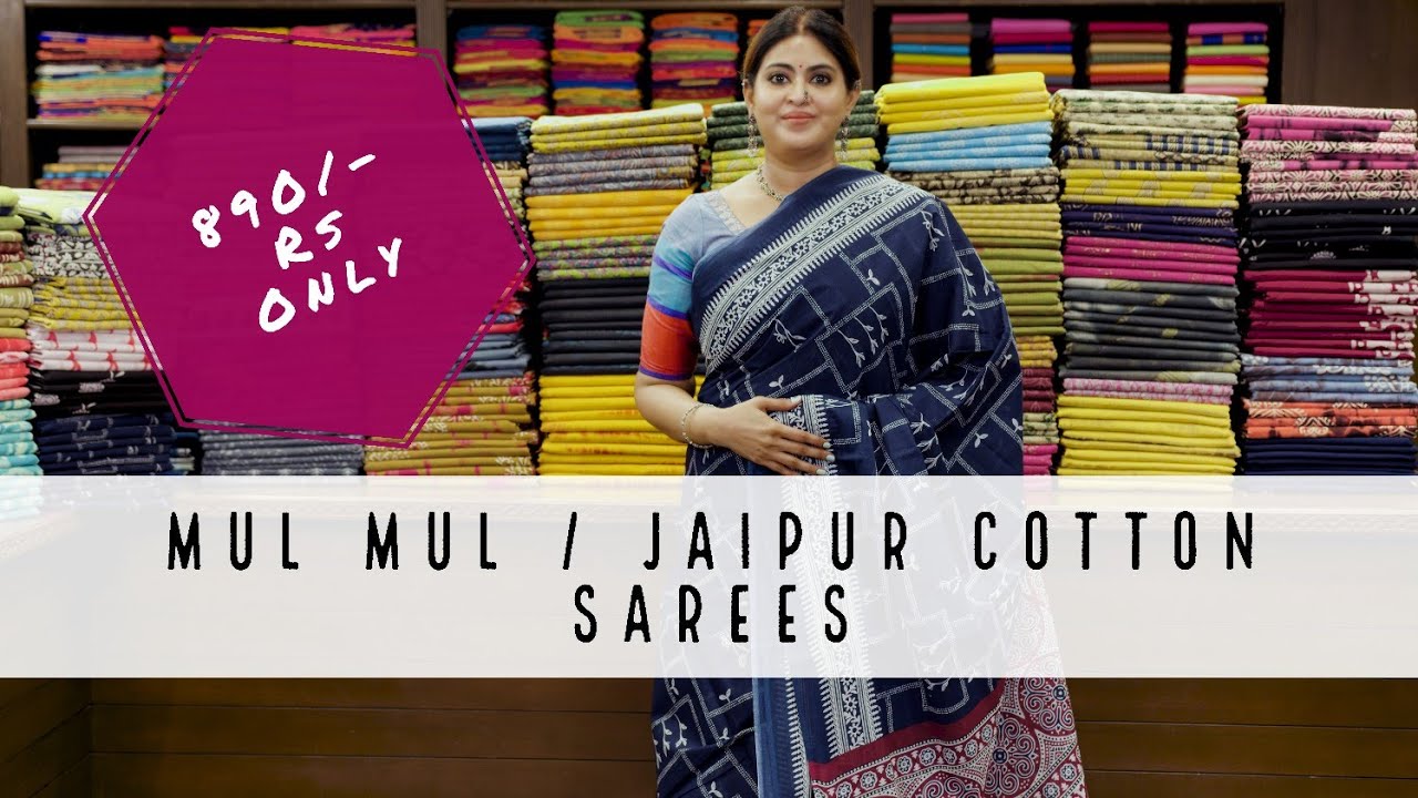 Mul Mul / Jaipur Cotton Sarees | Suja Silks |