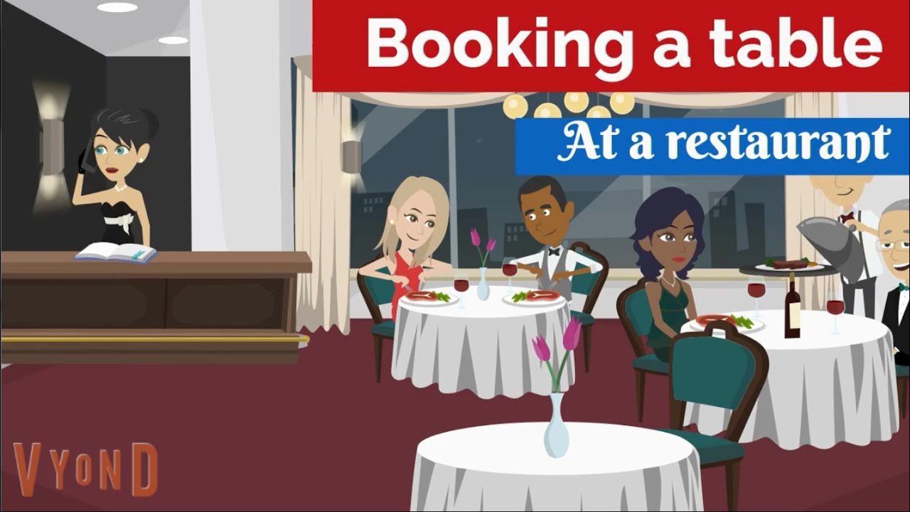 AT THE RESTAURANT. BOOKING A TABLE BY PHONE. PHONE CONVERSATION