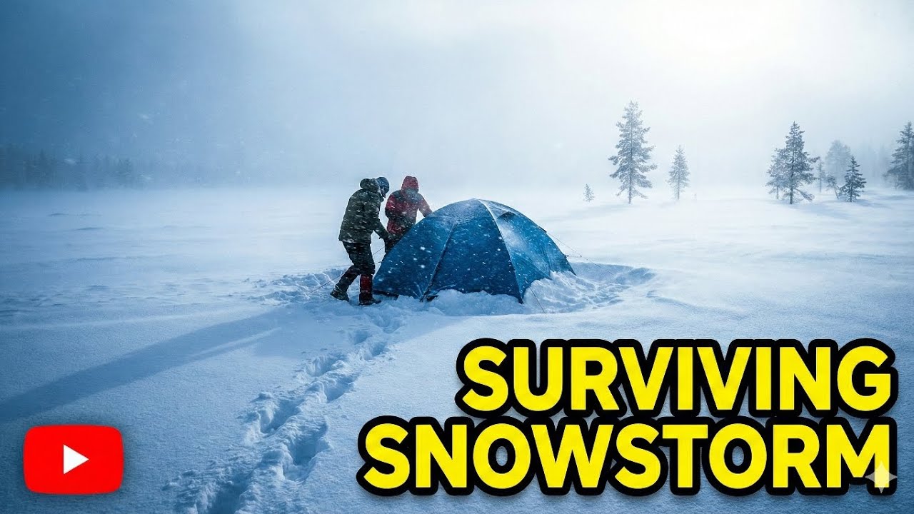 Surviving snowstorm Camping where silence freezes and snow tests everything ❄️⛺