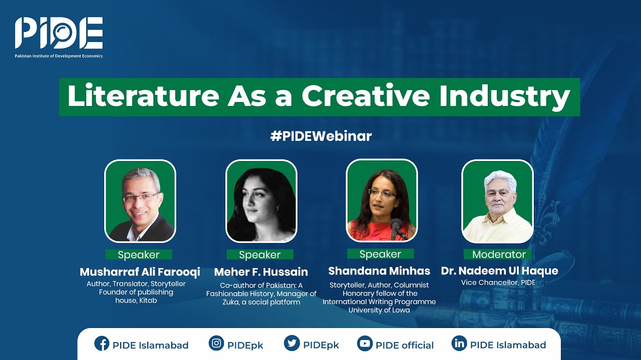 Literature as a Creative Industry l PIDE Webinar l Research Think Tank