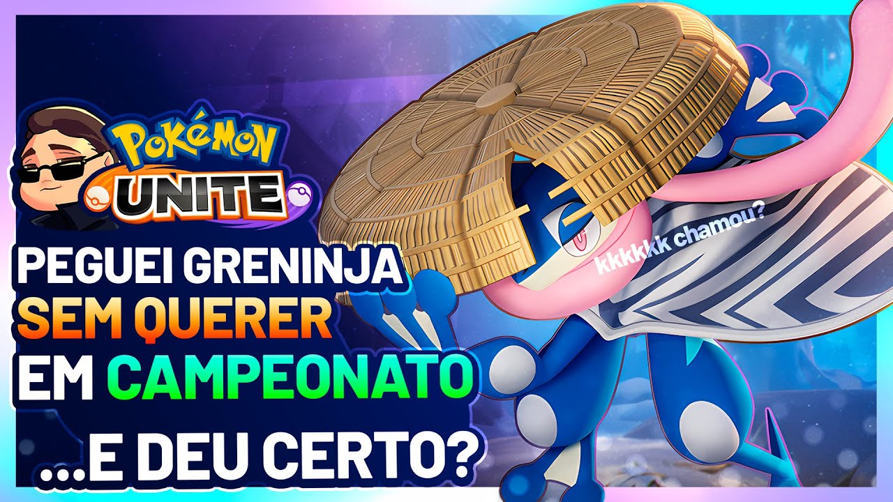 GRENINJA EM CAMPEONATO! Eu Peguei Sem Querer... MAS DEU MUITO CERTO! Pokemon Unite Greninja Gameplay