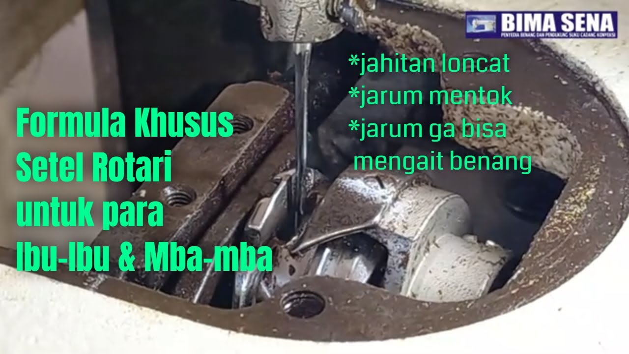 seting rotari mesin jahit untuk Ibu ibu dan Mba mba pemula (formula khusus)