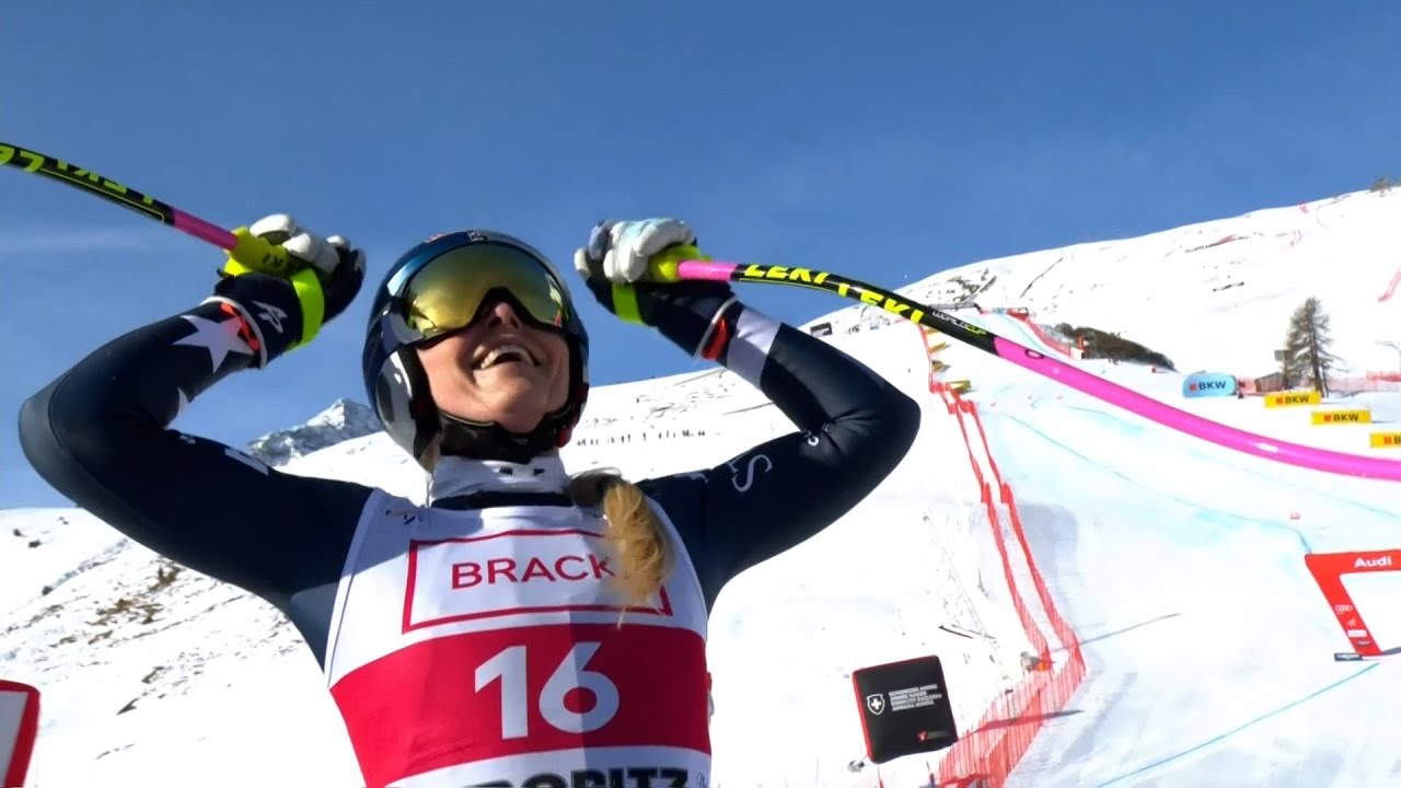 Lindsey Vonn Makes History! Wins St. Moritz Downhill at 41, Almost 8 Years Since Last Victory.