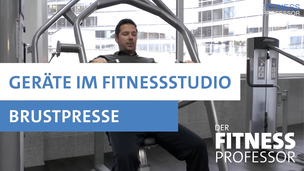 Ger&auml;te im Fitnesstudio - Die Brustpresse