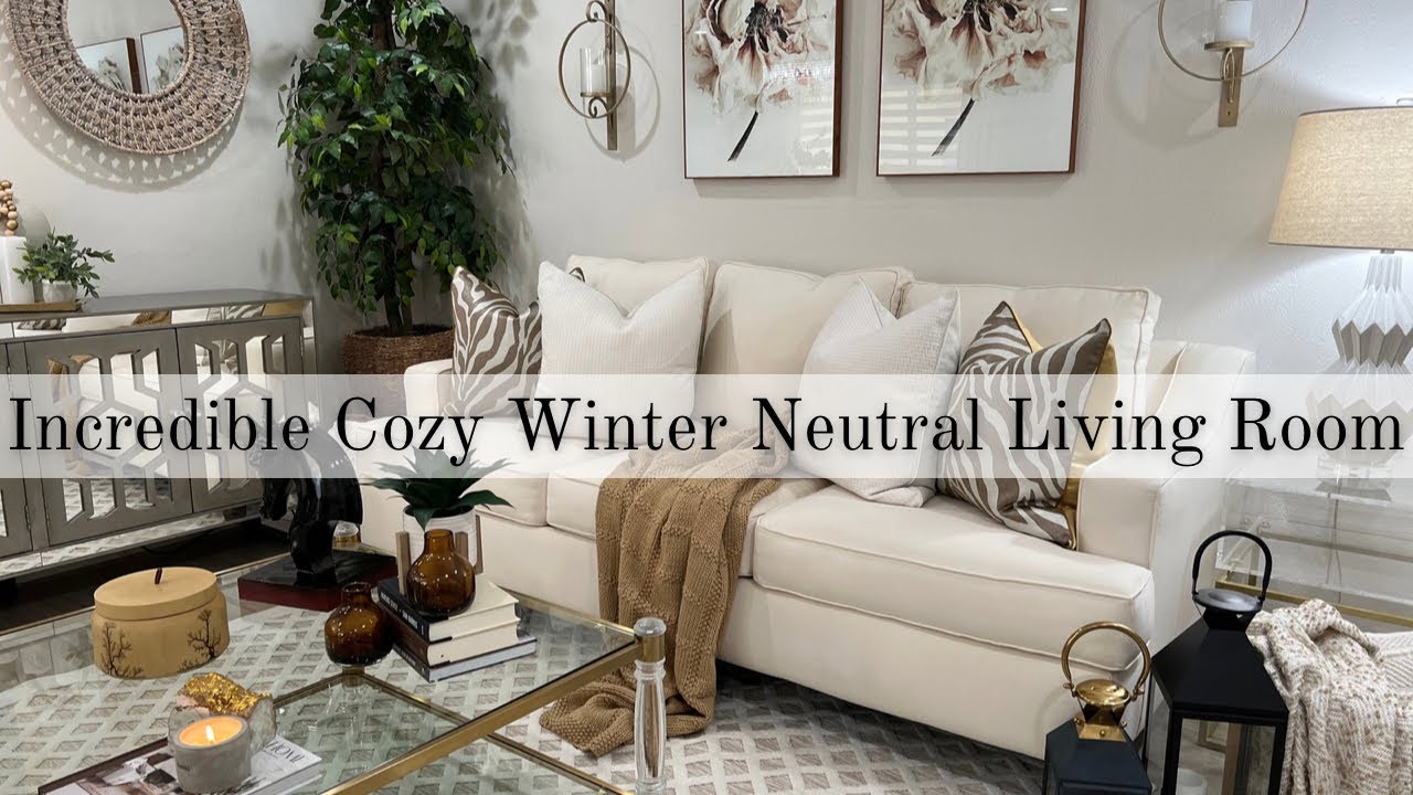 2023!! COZY WINTER NEW YEAR DECORATE WITH ME // INCREDIBLE NEUTRAL LIVING ROOM DECOR // NITA'S HOME