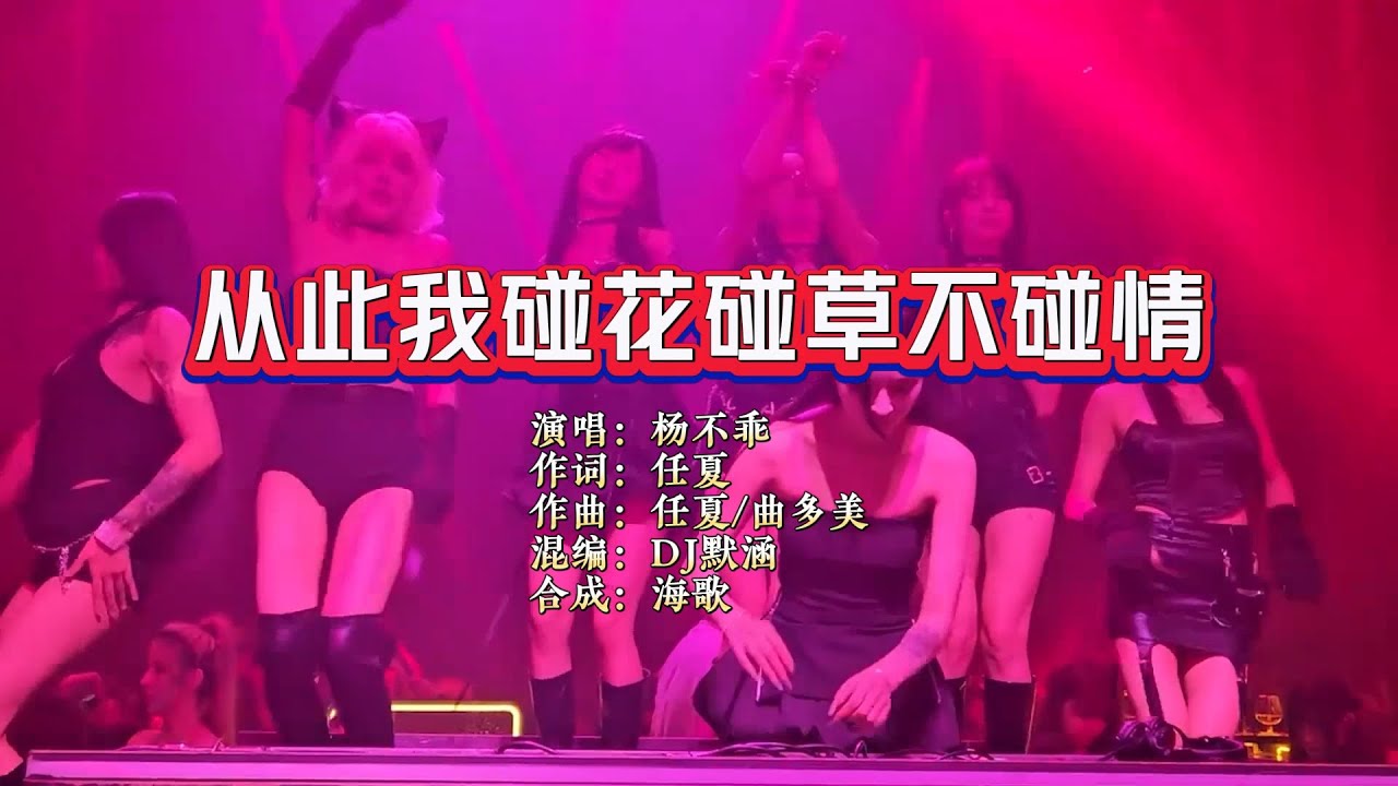 杨不乖《从此我碰花碰草不碰情》DJ默涵版 KTV 导唱字幕 （备有伴奏视频）
