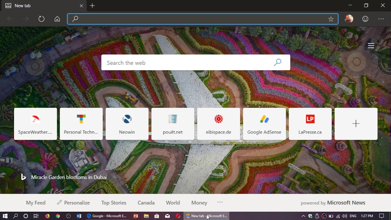 Windows 10 Mcrosoft Edge Compared to Microsoft Edge Chromium Canary build