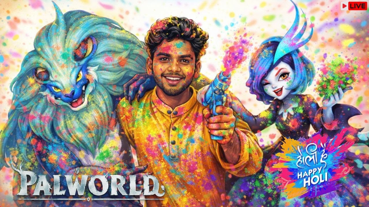 HAPPY HOLI PALWORLD LEVEL UP Live Stream..#Royalsstgaming#palworld