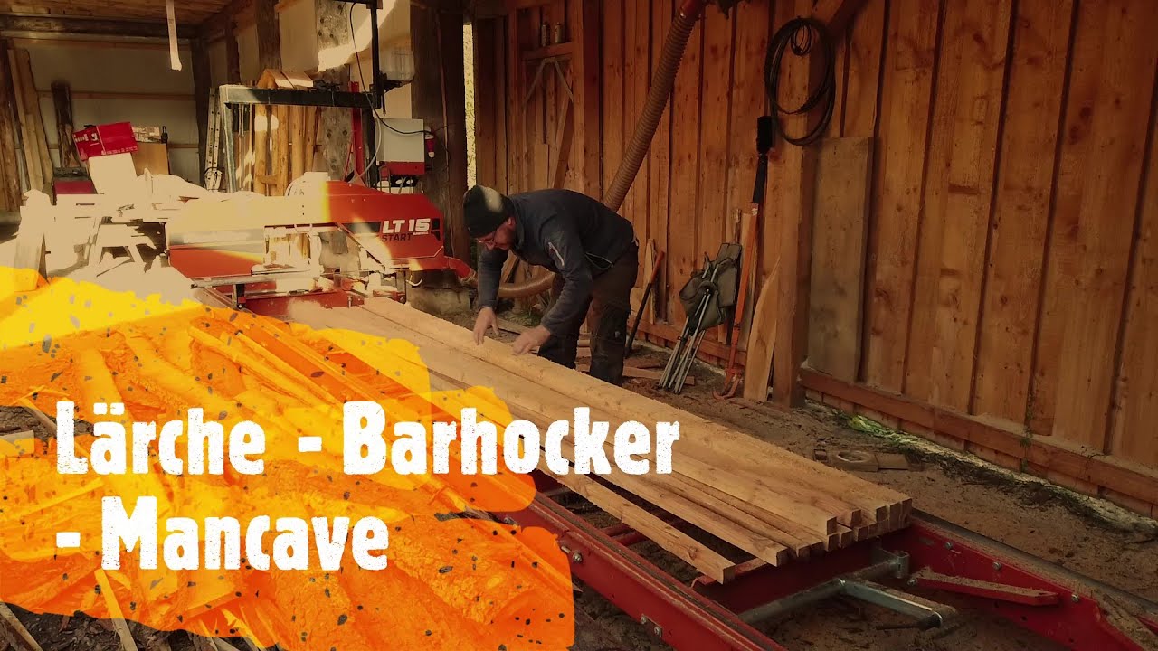 Säge Tag, neue Lärche für ein paar coole Barhocker
