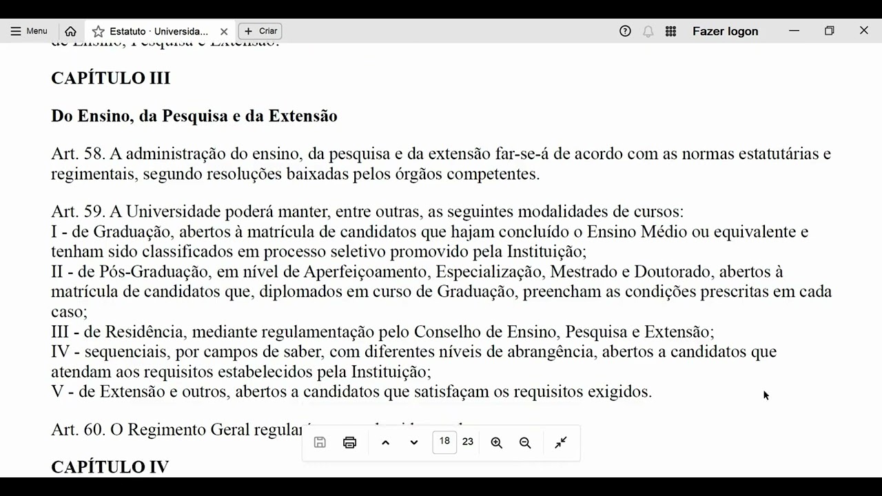 Estatuto da Universidade Federal de Minas Gerais - Parte 04
