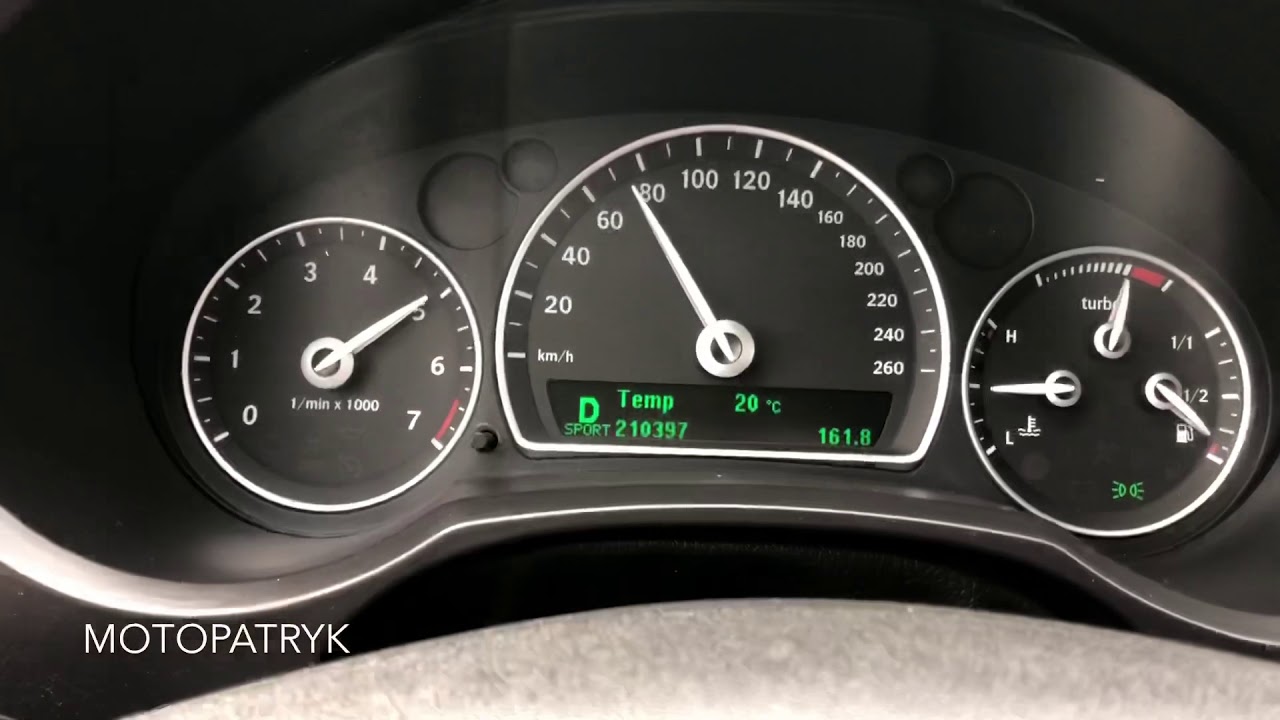 2008 Saab 93 2.0T 210 KM acceleration 0-100 0-200 0-60 0-160 kmh km/h mph 9-3 przyspieszenie test