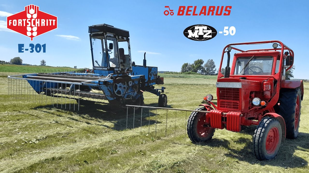Gyepszéna kaszálás 2022 | Fortschritt E-301 és MTZ 50 & RK-185