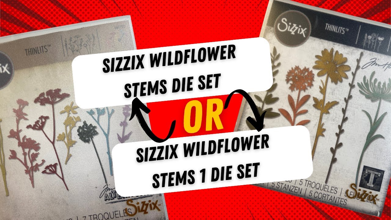 Sizzix Wildflowers or Wildflower stems 1 die set