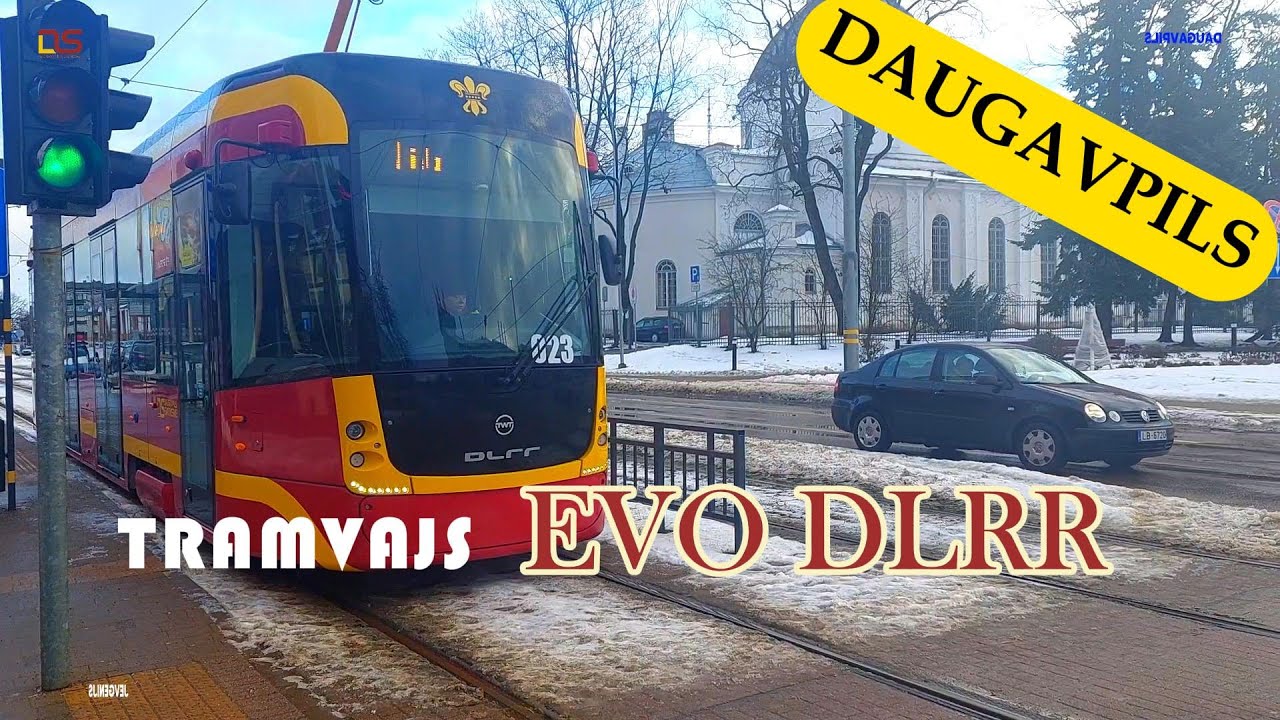 Daugavpils tramvajsТрамвай EVO1DLRR Поездка Что внутри Даугавпилсский трамвай