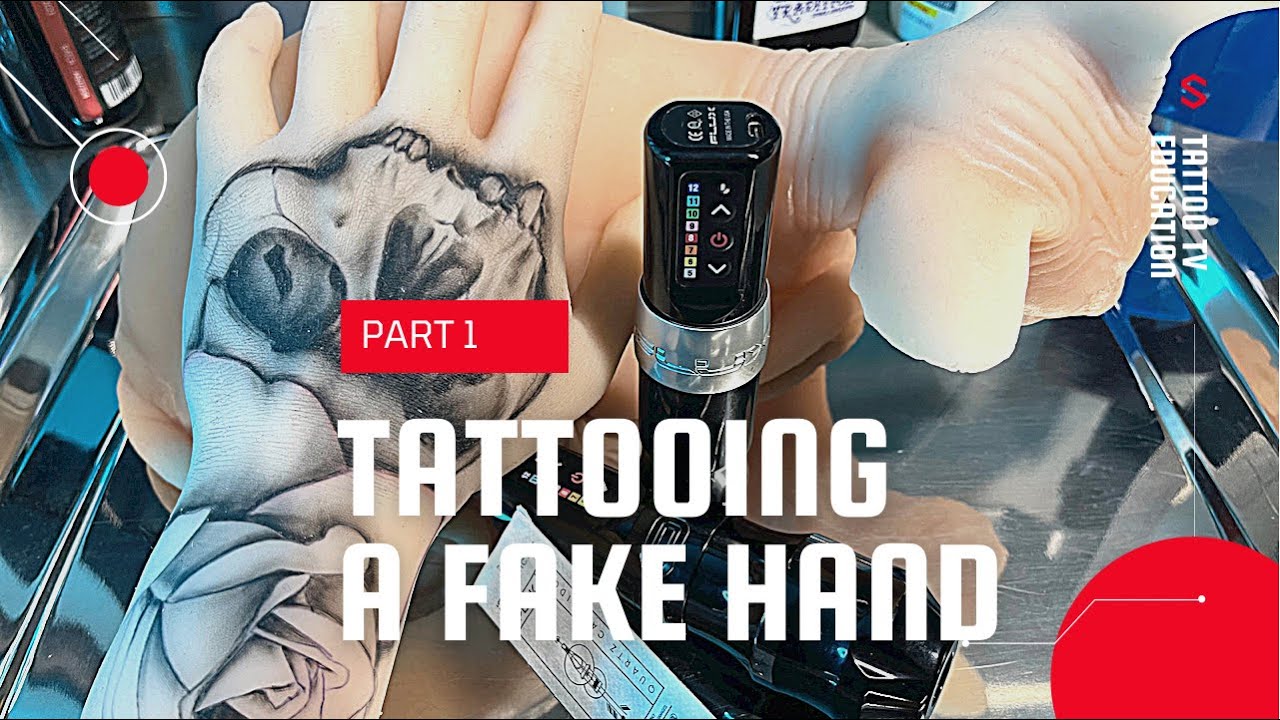 FIRST TIME TATTOOING-FAKE HAND / #tattoo  Tips