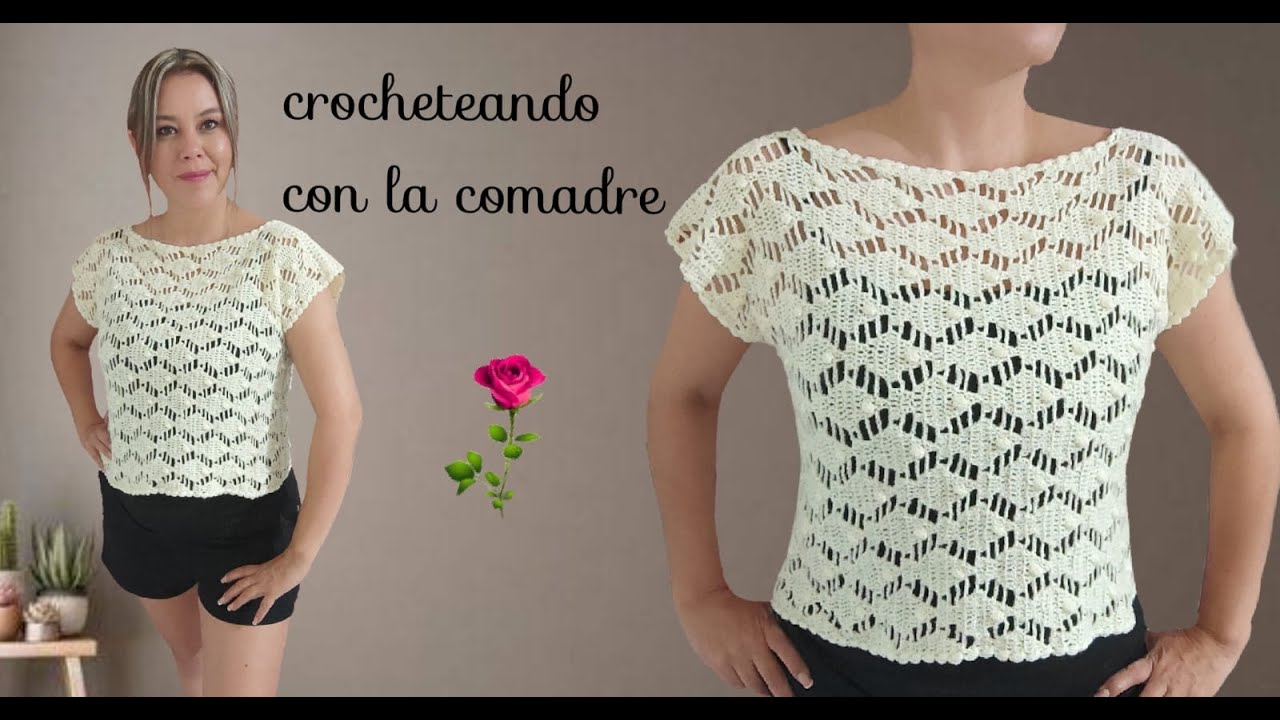 Tutorial blusa pescaditos a crochet parte #1 crocheteando con la comadre