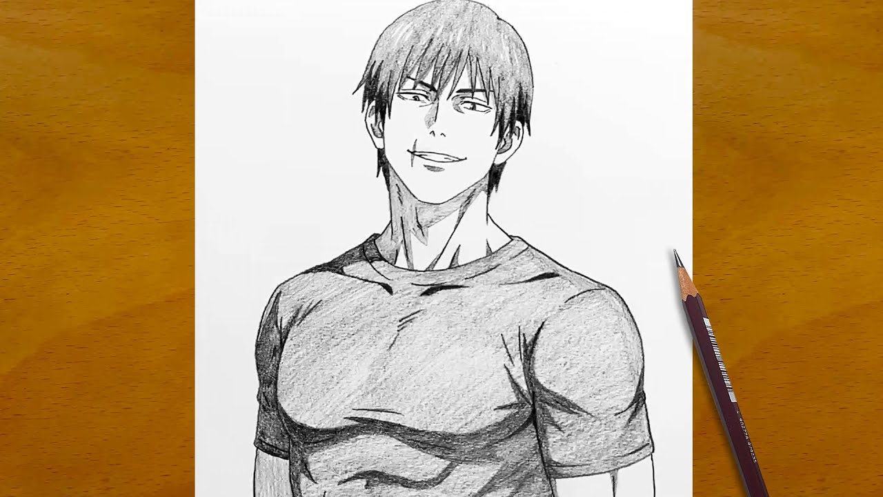 Drawing Toji Fushiguro - Easy Step by Step | Jujutsu Kaisen Anime Art