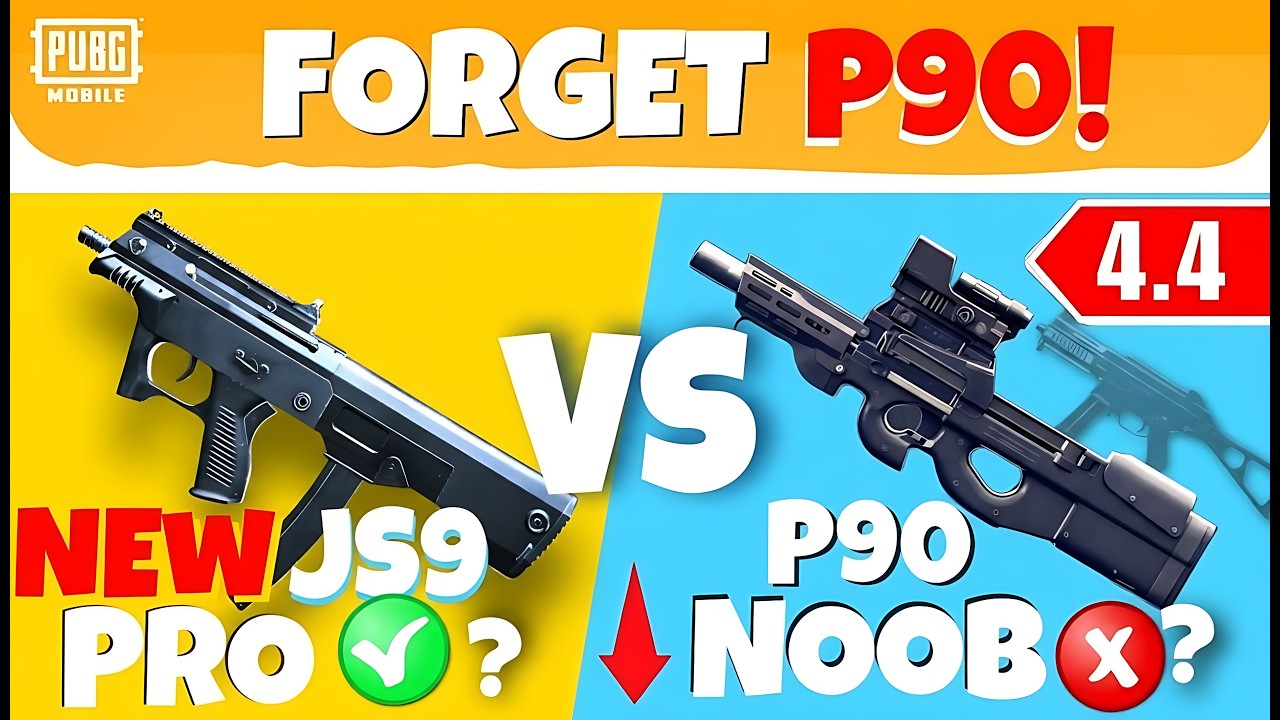 JS9 vs P90 vs UMP45 4.4 Update 2026 In PUBG MOBILE/BGMI (GUIDE/TUTORIAL)