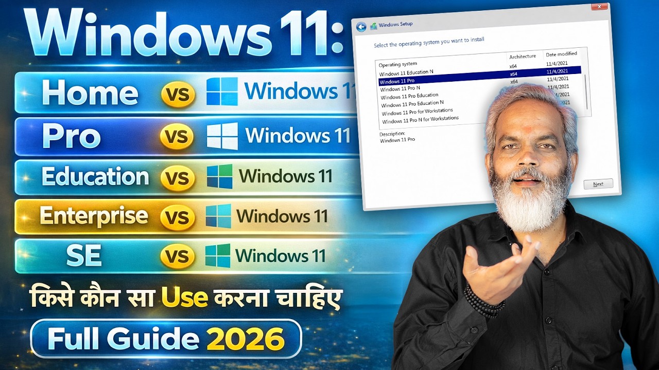 Windows 11 : Home 🆚 Pro 🆚 Education 🆚 Enterprise 🆚 SE | किसे कौन सा Use करना चाहिए?