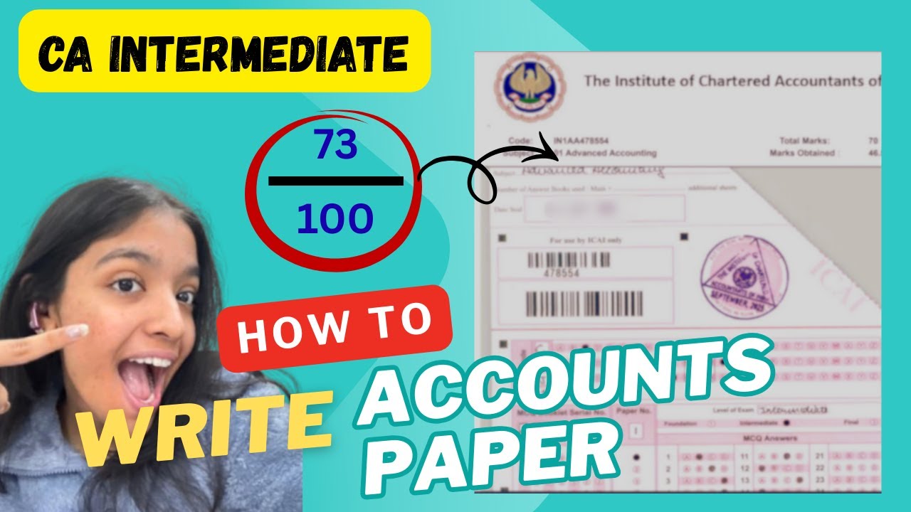 How to write Accounts Paper in CA Intermediate | Exam writing Tips | Sharing my Accounts Ans Sheet