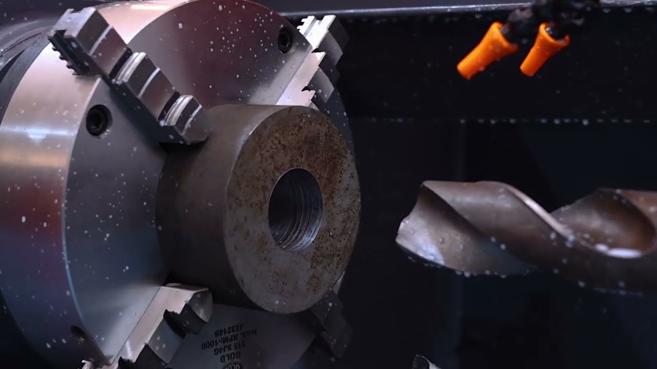Hydraulic CNC Drilling Machine, Automatic drilling in Lathe Machine, Hydraulic drilling machine.