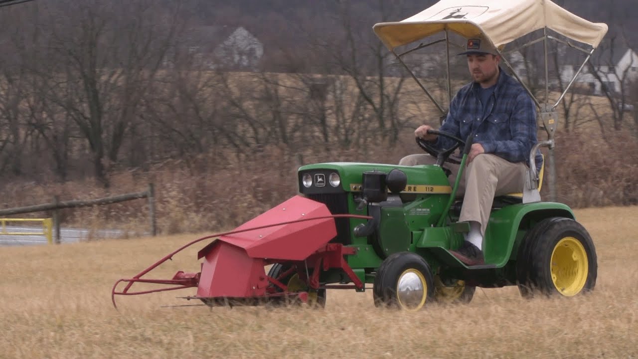Садовый трактор John Deere 112 1971 года с МНОЖЕСТВОМ ДОПОЛНИТЕЛЬНЫХ ОПЦИЙ, включая редкую газоно...