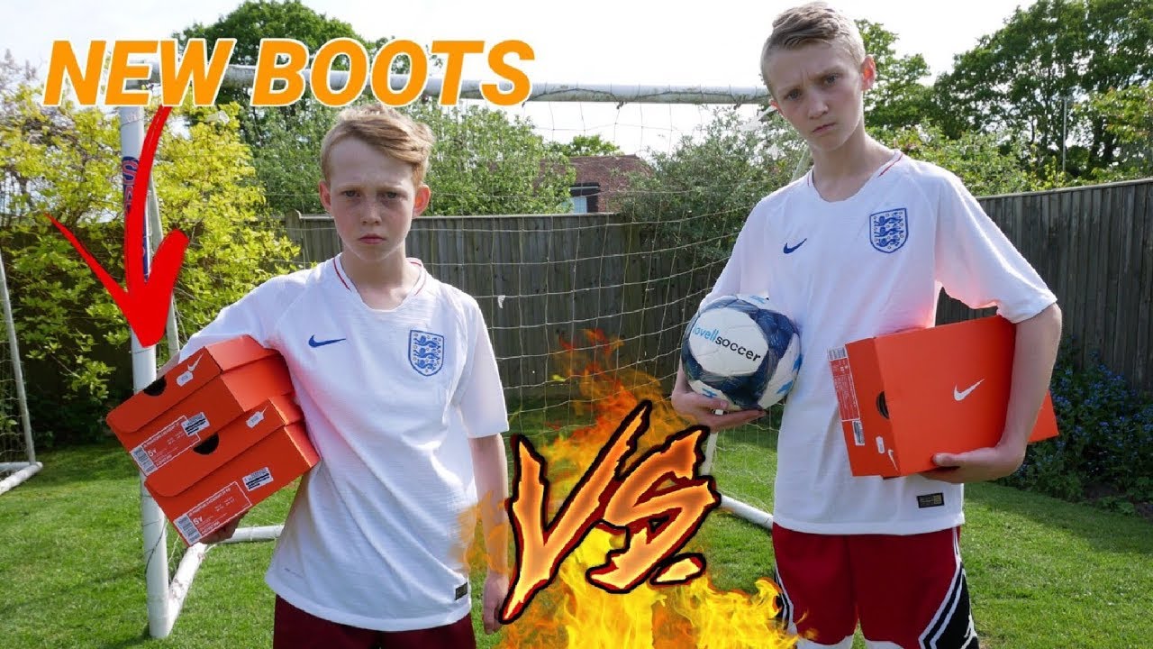 FOOTBALL CHALLENGES VS BORISBONE 17 and new BOOTS! (with a forfeit)