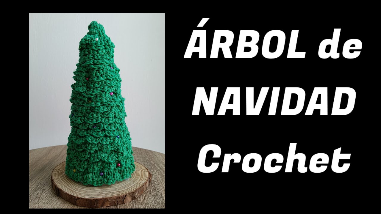 ÁRBOL DE NAVIDAD CON BASE DE CONO Y TEJIDO EN CROCHET#crochet