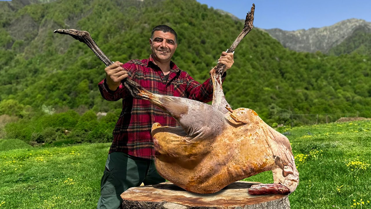 Whole Ostrich Buried and Baked to Perfection!