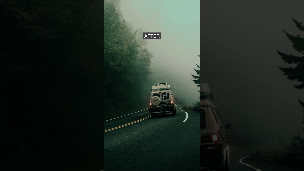Before & After Moody Foggy | Free download preset lightroom #dngpresets #moodypreset #cinematic