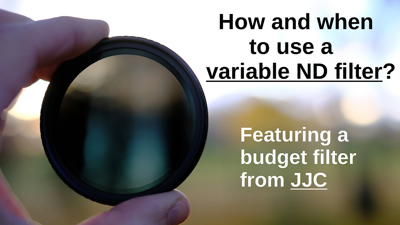 Using a variable ND (neutral density) filter --- for photo and video
